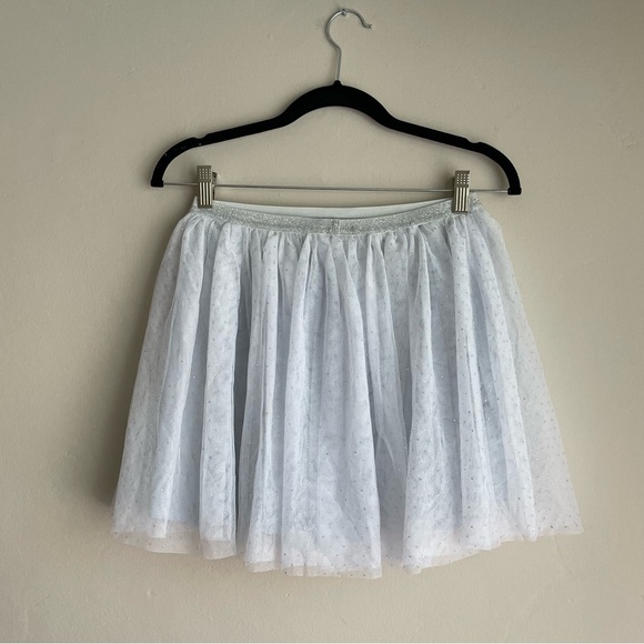 Modern Lux / White & Silver Tulle Circle Skater Skirt - Picture 7 of 8